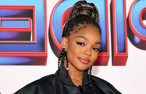 We're Tangled Up in Marsai Martin's Lace-Up Corset Skirt at the Spider-Man Premiere