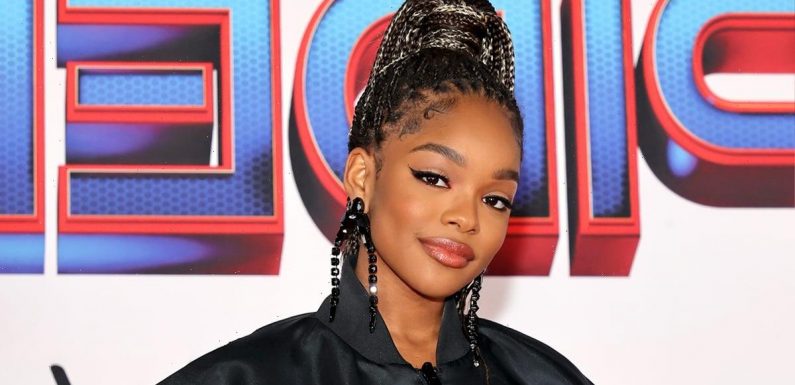 We're Tangled Up in Marsai Martin's Lace-Up Corset Skirt at the Spider-Man Premiere