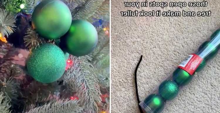Woman reveals a GENIUS way to fill in those empty spots on your Xmas tree