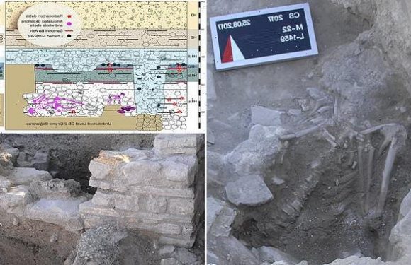 Young man and a dog killed by a TSUNAMI in 1600 BC unearthed in Turkey