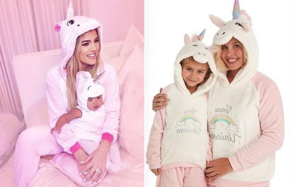 B&M is selling matching mini me unicorn PJs for mum and daughters priced from £8.99… and Khloe Kardashian would approve