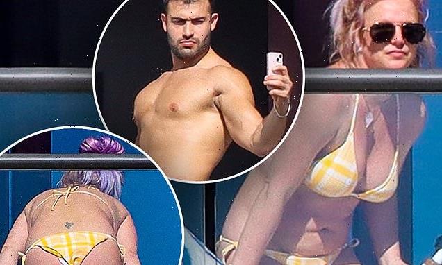 Britney Spears EXCLUSIVE: The star is seen in a yellow bikini