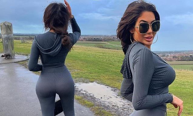 Chloe Ferry flaunts her curvaceous figure in a winter co ord