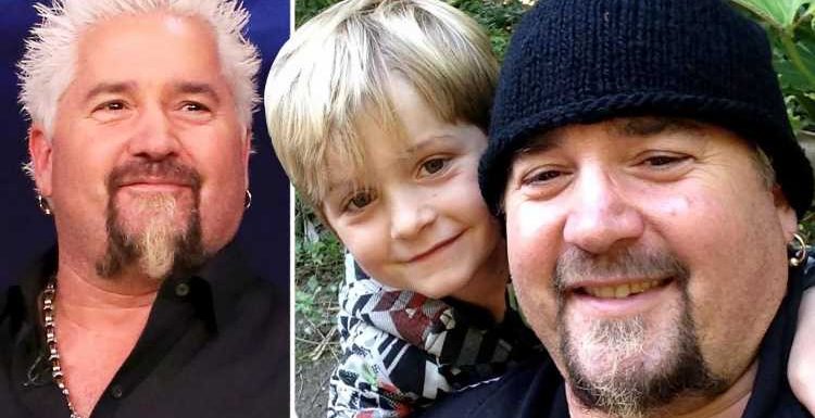 Guy Fieri looks unrecognisable without signature spiky blond hair in throwback photo for son Ryder's 16th birthday