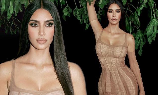 Kim Kardashian is breathtakingly beautiful in a sheer nude gown