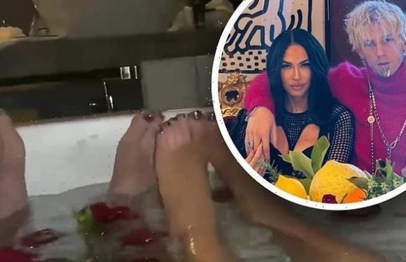 Megan Fox shares video of her bath with fiance Machine Gun Kelly