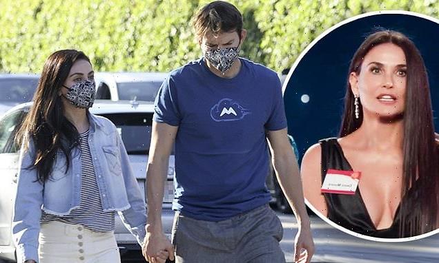 Mila and Ashton step out after her ad with his ex-wife Demi