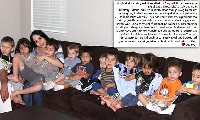 Nadya 'Octomom' Suleman, 46, wishes her kids a happy birthday