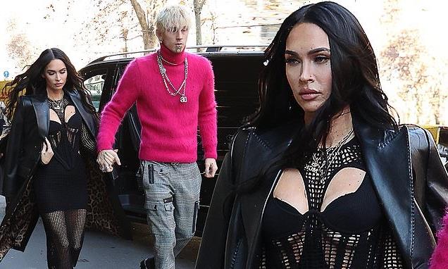 Newly-engaged Megan Fox  steps out with Machine Gun Kelly in Milan