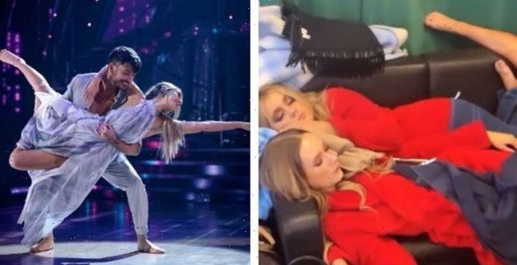 ‘Not tired at all’ Rose, Maisie and Tilly can’t keep their eyes open during Strictly tour