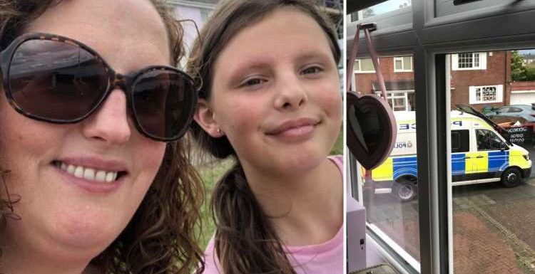'Petrified' girl, 12, 'thought she was being arrested' as police in riot van knock on door to check she's isolating