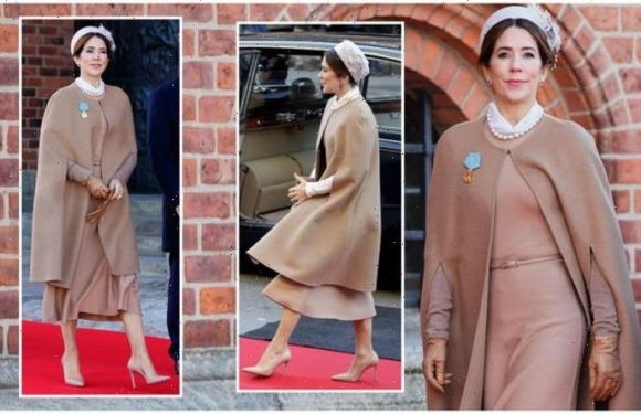 Princess Mary of Denmark stuns in ‘flawless’ £696 camel dress with £736 ‘Latte’ clutch