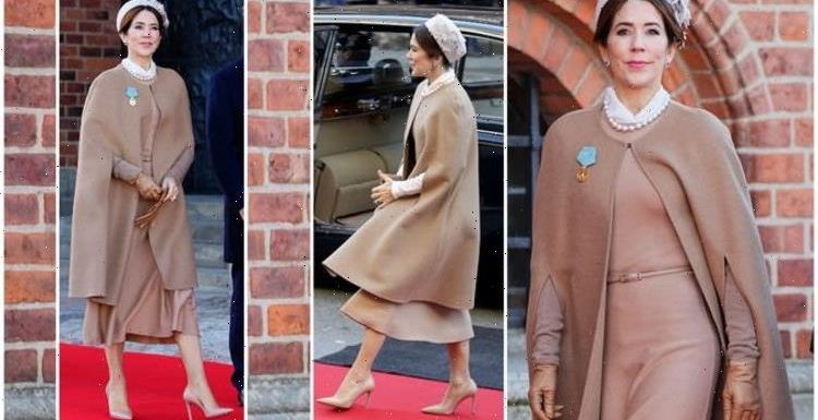 Princess Mary of Denmark stuns in ‘flawless’ £696 camel dress with £736 ‘Latte’ clutch