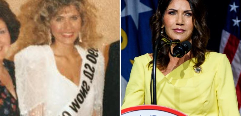 South Dakota Governor Kristi Noem looks unrecognizable in throwback pic of 1990 Snow Queen crowning