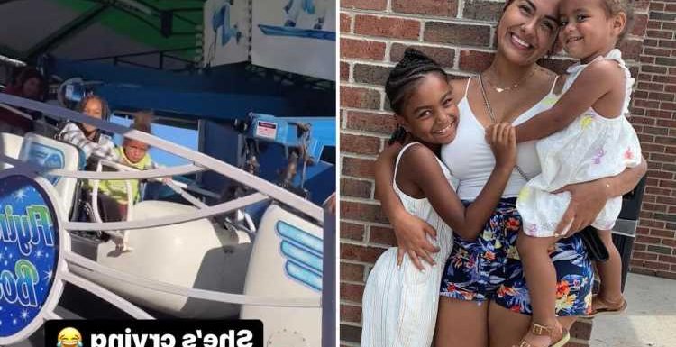 Teen Mom Briana DeJesus slammed for 'mocking' daughter Stella, 4, as she cries on rollercoaster ride with sister Nova, 9