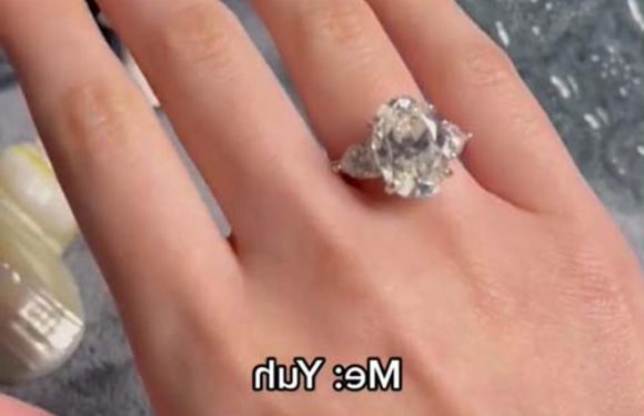 Woman proudly shows off engagement ring – but that’s NOT what got people talking