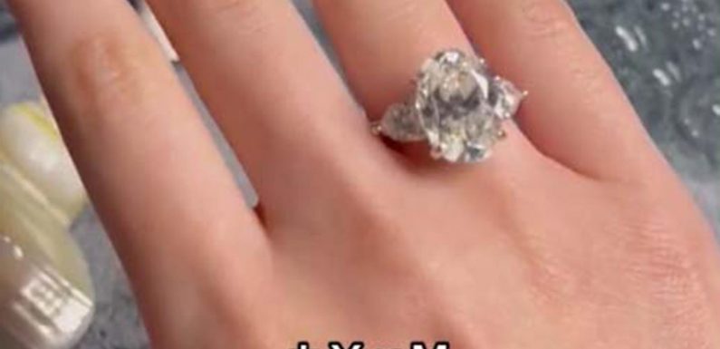 Woman proudly shows off engagement ring – but that’s NOT what got people talking