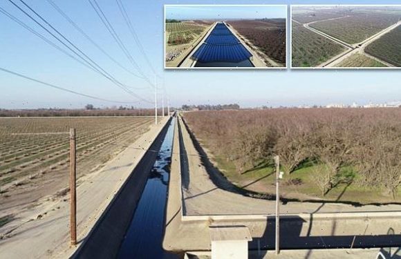 California project to cover a network of canals with solar panels