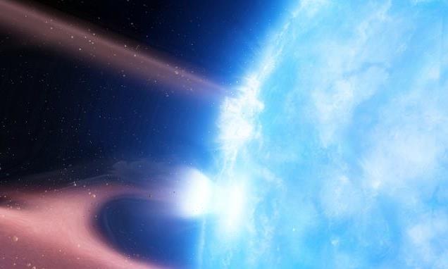Final moments in the life of a planet seen as it hits a white dwarf