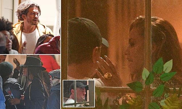Naomi Campbell receives a rose from rumoured ex Leonardo DiCaprio
