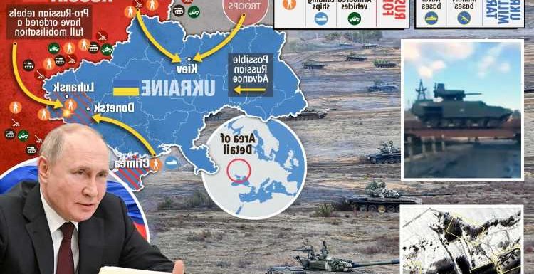 Putin’s ‘Terminator’ tanks move 2 miles from Ukraine as US warns 'tens of thousands could die in DAYS' if Russia invades