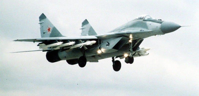 Russian fighter jet CRASHES in Mediterranean after taking off from aircraft carrier that sparked Royal Navy stand-off in the Channel