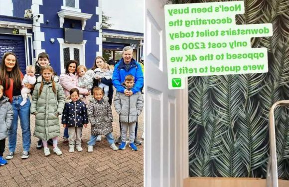 Super dad Noel Radford decorates downstairs bathroom for just £200 after being quoted £4k by the professionals