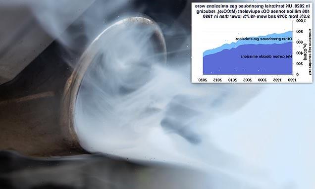 UK greenhouse gas emissions fell by a TENTH in 2020 amid lockdowns