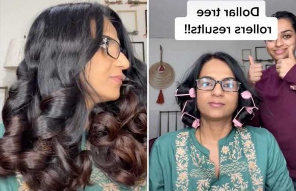 Woman reveals her curls after using Dollar Tree hair rollers – and everyone is saying the same thing