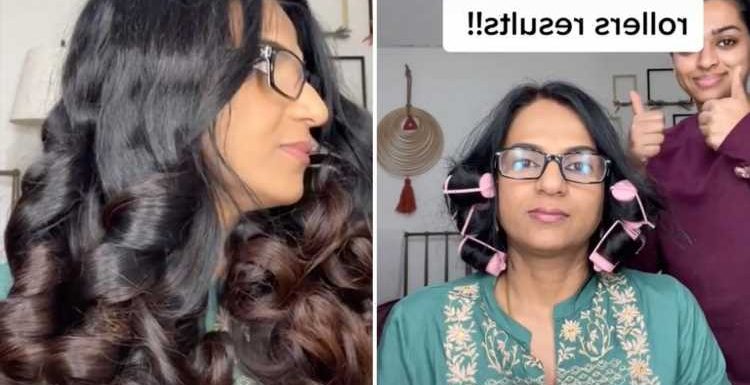 Woman reveals her curls after using Dollar Tree hair rollers – and everyone is saying the same thing