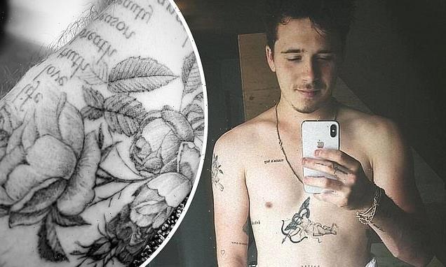 Brooklyn Beckham gets ANOTHER tattoo as he shows off HUGE rose inking