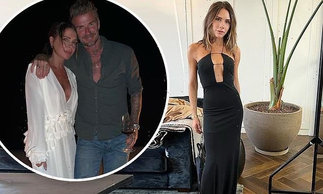 David Beckham pokes fun at wife Victoria's FEET in glam snap