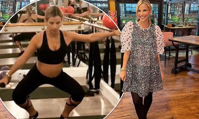 EXC: Pregnant Vogue Williams still trains five times a week