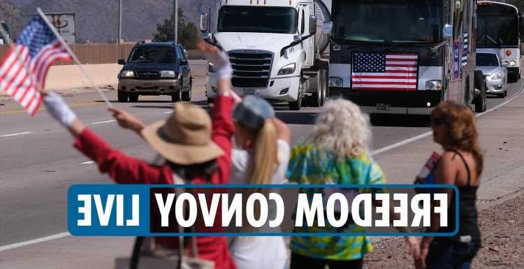 Freedom convoy 2022 route LIVE – Pro-Trump trucker protest hits Washington DC TOMORROW and plan to 'block the Beltway'