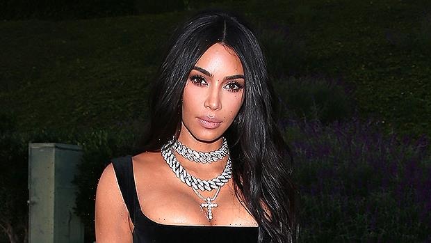 Kim Kardashian Shows Off New $50K Custom Diamond Name Chain With Pink Hearts: Photo