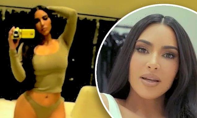 Kim Kardashian takes fans into her closet as she models new SKIMS