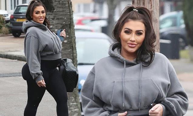 Lauren Goodger shows off baby bump and incredibly peachy behind