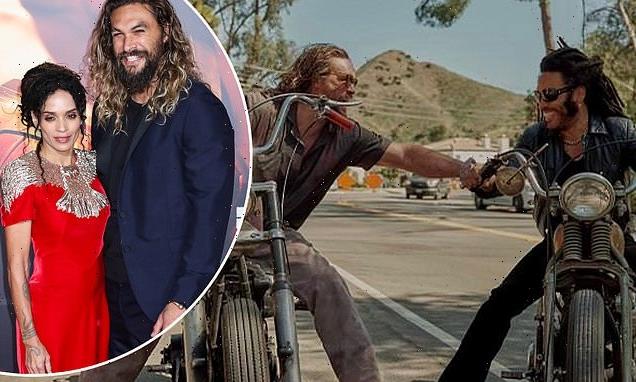 Lenny Kravitz and Jason Momoa accompany each other on motorcycles