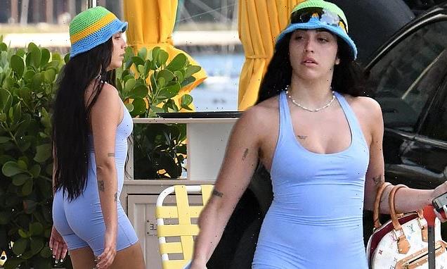 Lourdes Leon in SKIMS bodysuit in Miami after hanging with Kim