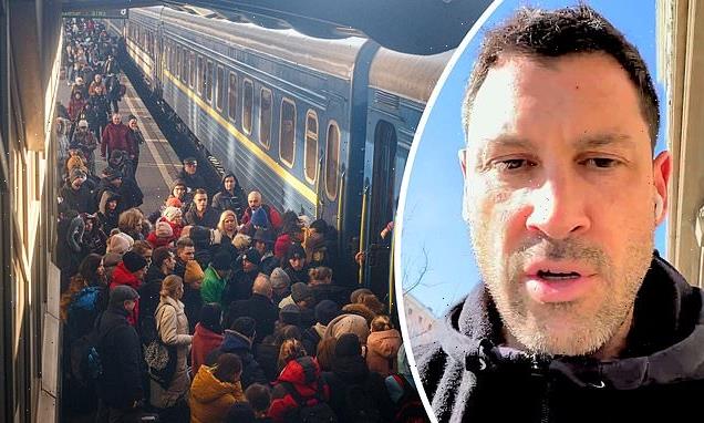 Maksim Chmerkovskiy on train to Warsaw with 'hysterical' women