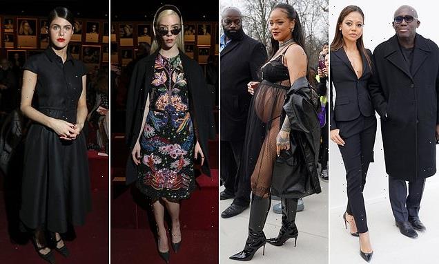 Pregnant Rihanna joins Iris Law for Dior show at Paris Fashion Week