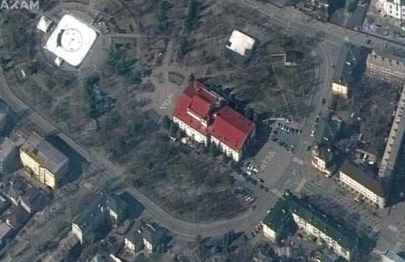 Putin obliterated Ukraine theatre with ‘children’ written outside – horror satellite image