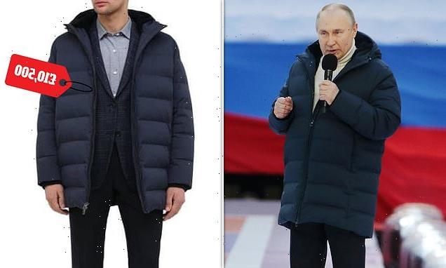 Vladimir Putin dons a £10,000 Loro Piana jacket at huge pro-war rally