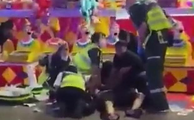Boy, 17, stabbed to death in front of horrified parents at Easter fairground after mass brawl breaks out