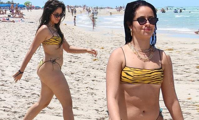 Camila Cabello wears a tiny bikini to hit the beach in Miami