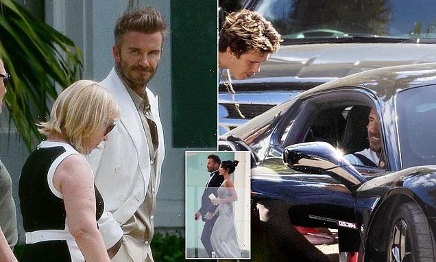 David Beckham seen driving off $200,000 Maserati following brunch