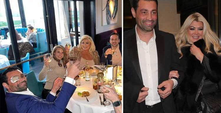 Gemma Collins' fiancé Rami Hawash sports eye patch after accident as they enjoy swanky night out