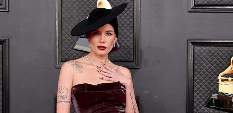 Halsey Hits the 2022 Grammys Red Carpet Mere Days After Surgery