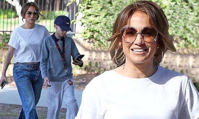 Jennifer Lopez is a devoted mother at her daughter's baseball game