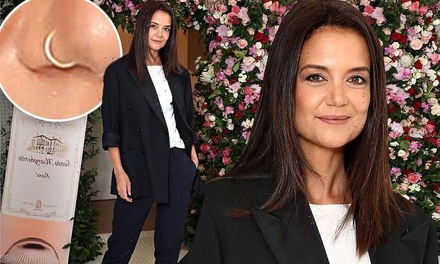 Katie Holmes shows off her edgy style as she rocks a nose ring